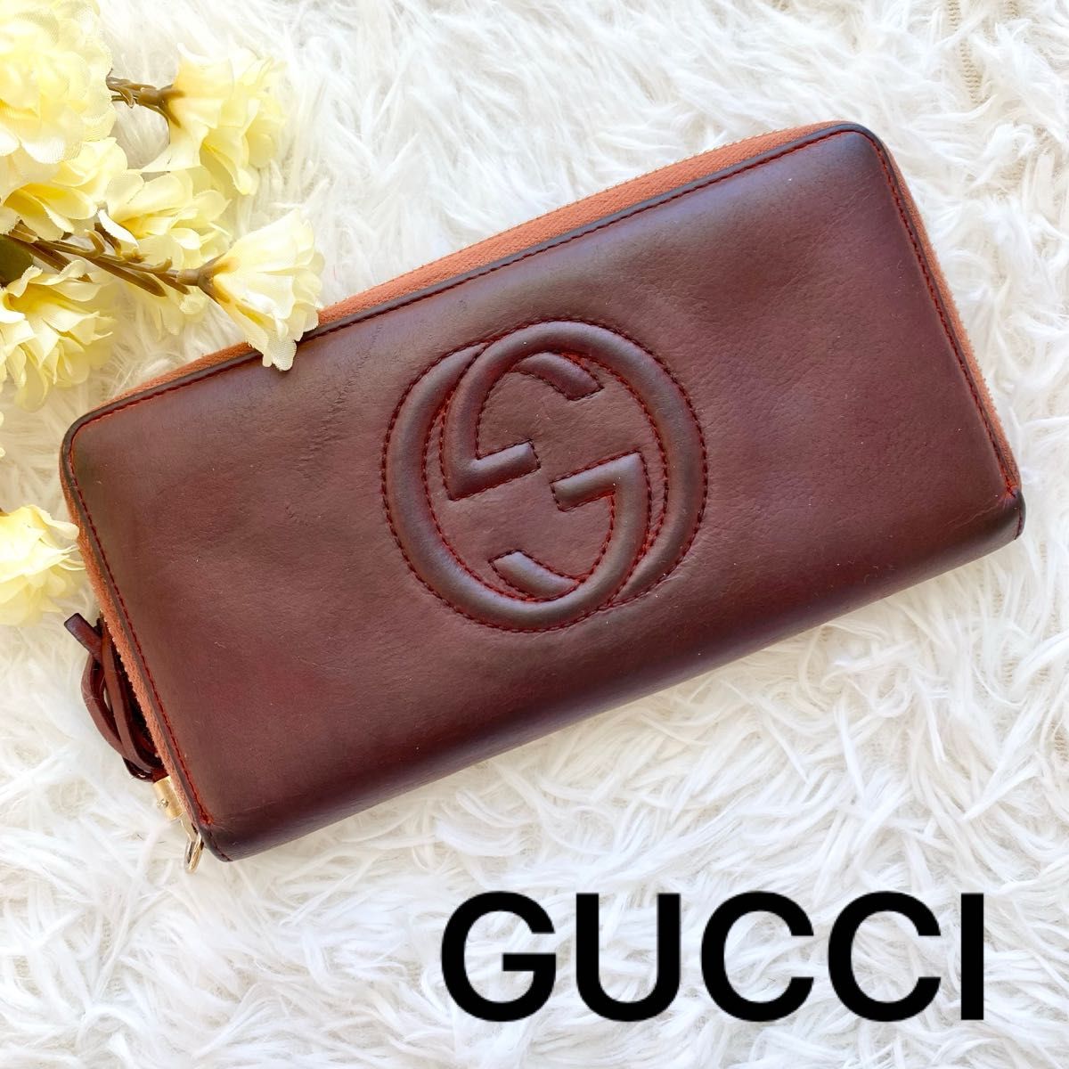 GUCCI グッチ ソーホー ラウンド ファスナー タッセル 長財布 GG グッチ 長財布 GG ソーホー ラウンドファスナー タッセル 大容量