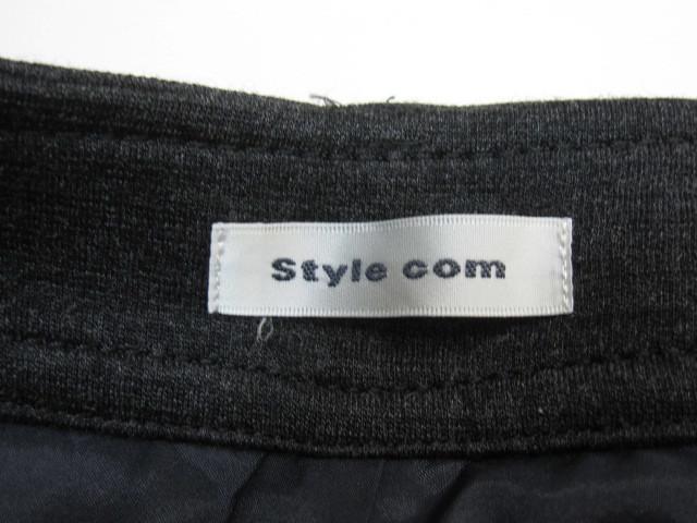 スタイルコム STYLE COM 東京スタイル パンツ ハーフ ウール 7 ダークグレー レディース D346_画像3