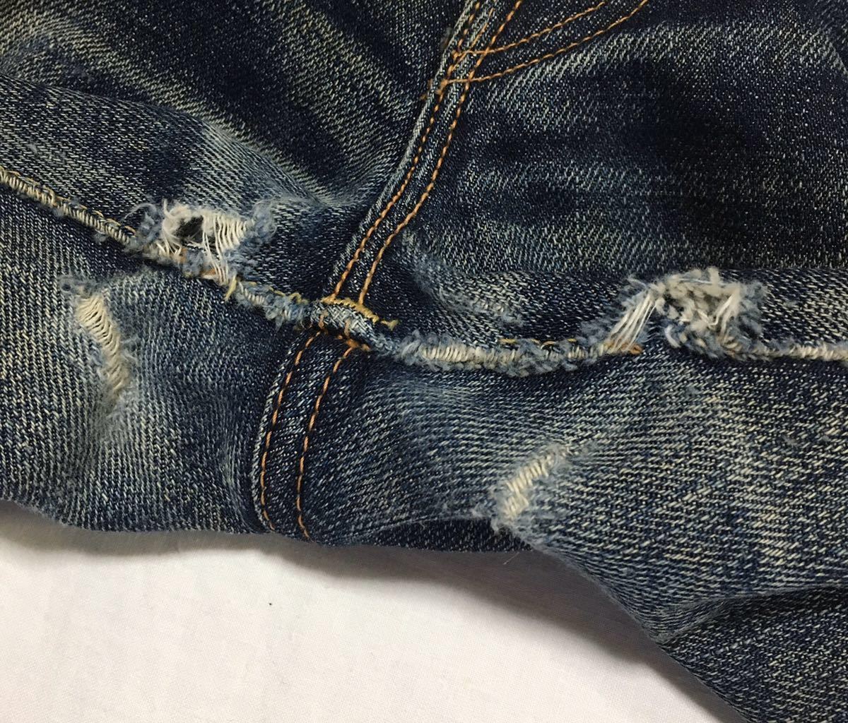 【サンプル級】LEVIS 501XX 47501 鬼落ち 激落ち レプリカジーンズ W31 デニムパンツ 日本製 LVC 復刻 ビッグE ヒゲ 蜂の巣 正規品 レア_画像10