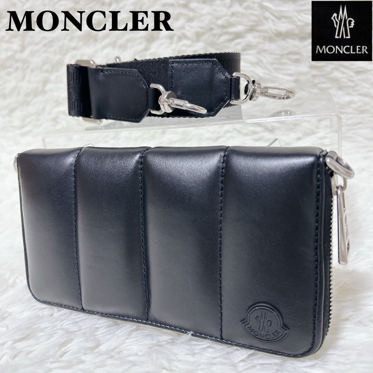 MONCLER モンクレール 長財布 希少 ストラップ付き ウォレット MONCLER モンクレール 長財布 希少 ストラップ付き ウォレット
