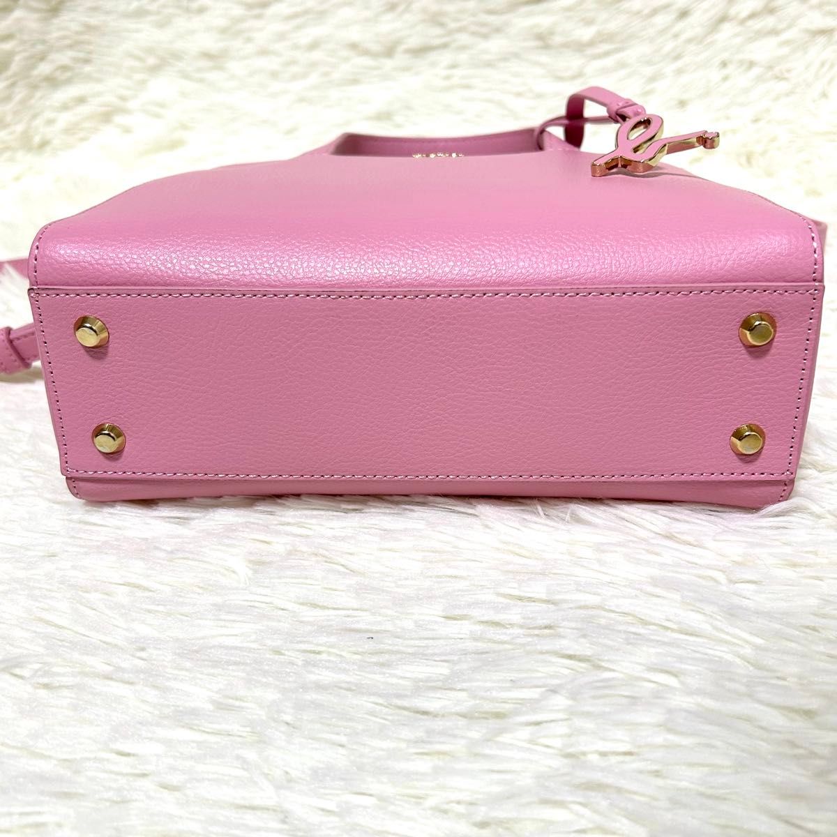 極美品】agnes b アニエスベー 2way ショルダーバッグ シボ革 極美品】agnes b アニエスベー 2way ショルダーバッグ シボ革