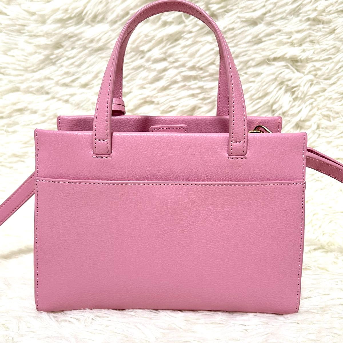 極美品】agnes b アニエスベー 2way ショルダーバッグ シボ革 極美品】agnes b アニエスベー 2way ショルダーバッグ シボ革