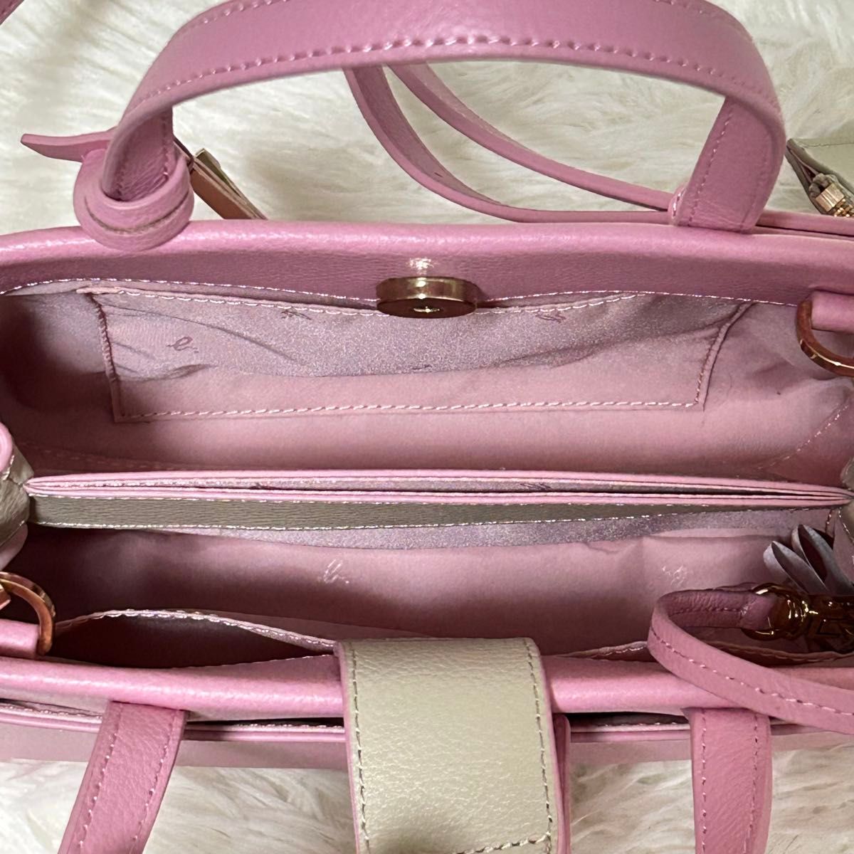 極美品】agnes b アニエスベー 2way ショルダーバッグ シボ革 極美品】agnes b アニエスベー 2way ショルダーバッグ シボ革