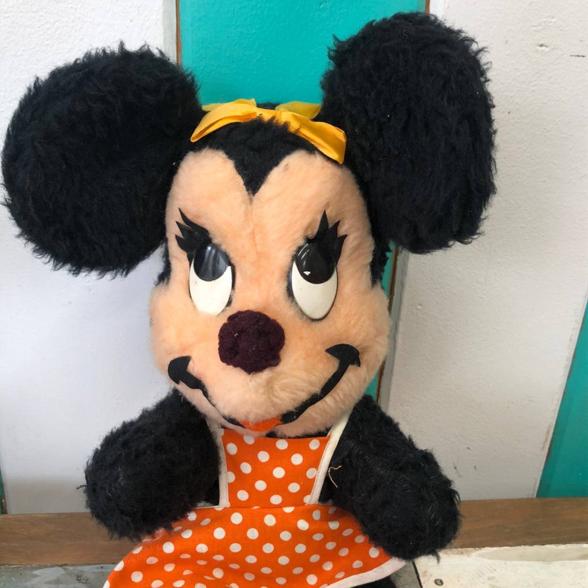 80s Vintage Disney Mickey Mouse Plush Doll【ヴィンテージ ミミーマウス ぬいぐるみ】 オールドミニー　 レトロディズニー