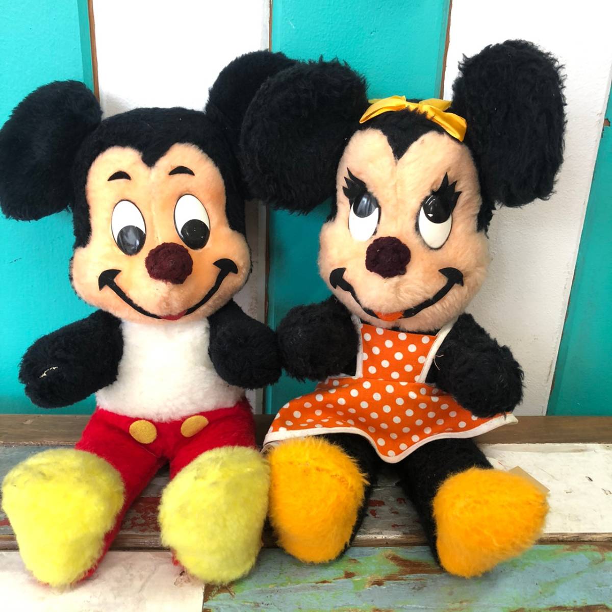 80s Vintage Disney Mickey Mouse Plush Doll【ヴィンテージ ミミーマウス ぬいぐるみ】 オールドミニー　 レトロディズニー