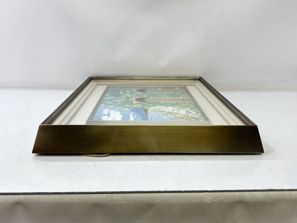 sa☆/ 貴重 山下清 複製画 トンネルのある風景 絵画 額装 貼絵 sa☆/ 貴重 山下清 複製画 トンネルのある風景 絵画 額装 貼絵