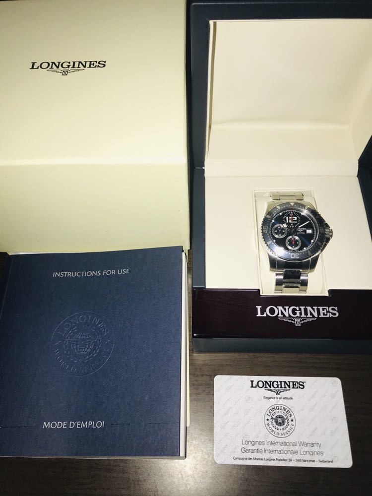 ★極美品★美品★LONGINES ハイドロ コンクエスト L3.644.4 青文字盤 クロノグラフ 自動巻