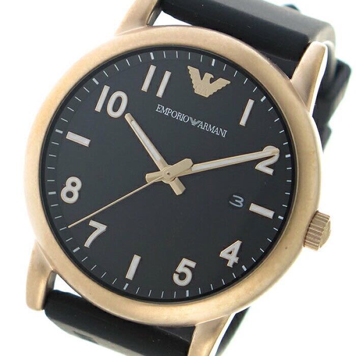 新品　エンポリオ アルマーニ メンズ腕時計　レザーベルト　AR11097 1年保証　送料無料　海外直輸入