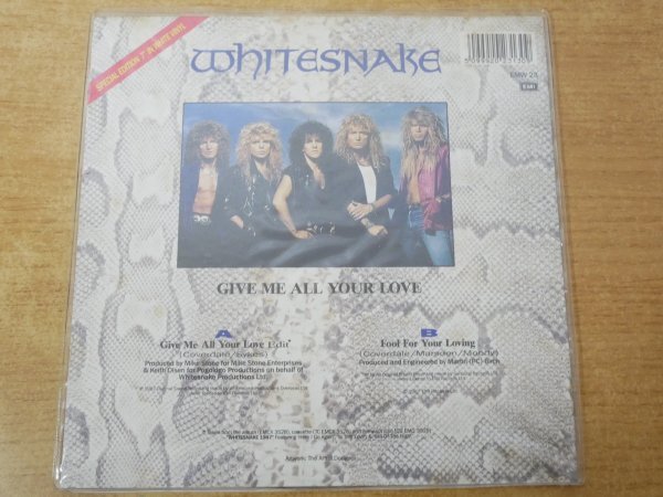 EPd-9299＜カラー盤(pán)＞W(wǎng)hitesnake / Give Me All Your Love