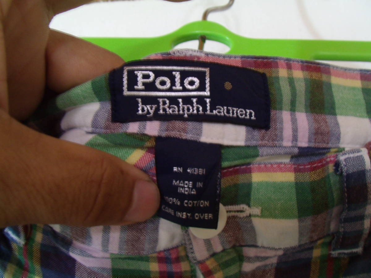 全国送料無料ポロ ラルフローレン POLO Ralph Lauren メンズ チェック ショートパンツ ショーツ Sサイズ