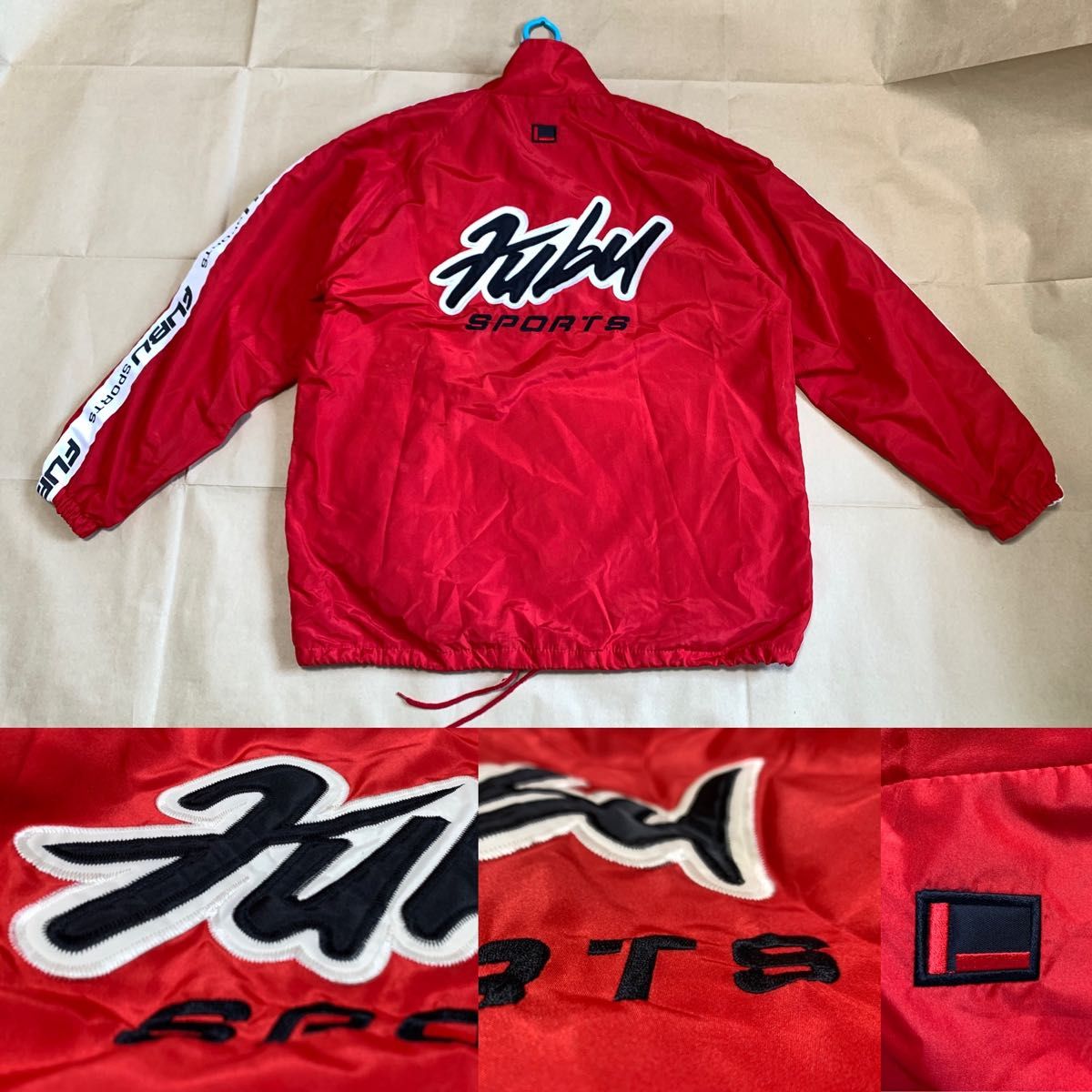 90s FUBU セットアップ L 赤 上下 ジャケット パンツ セット 90s FUBU セットアップ L 赤 上下 ジャケット パンツ セット