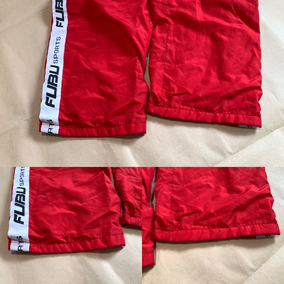 90s FUBU セットアップ L 赤 上下 ジャケット パンツ セット 90s FUBU セットアップ L 赤 上下 ジャケット パンツ セット