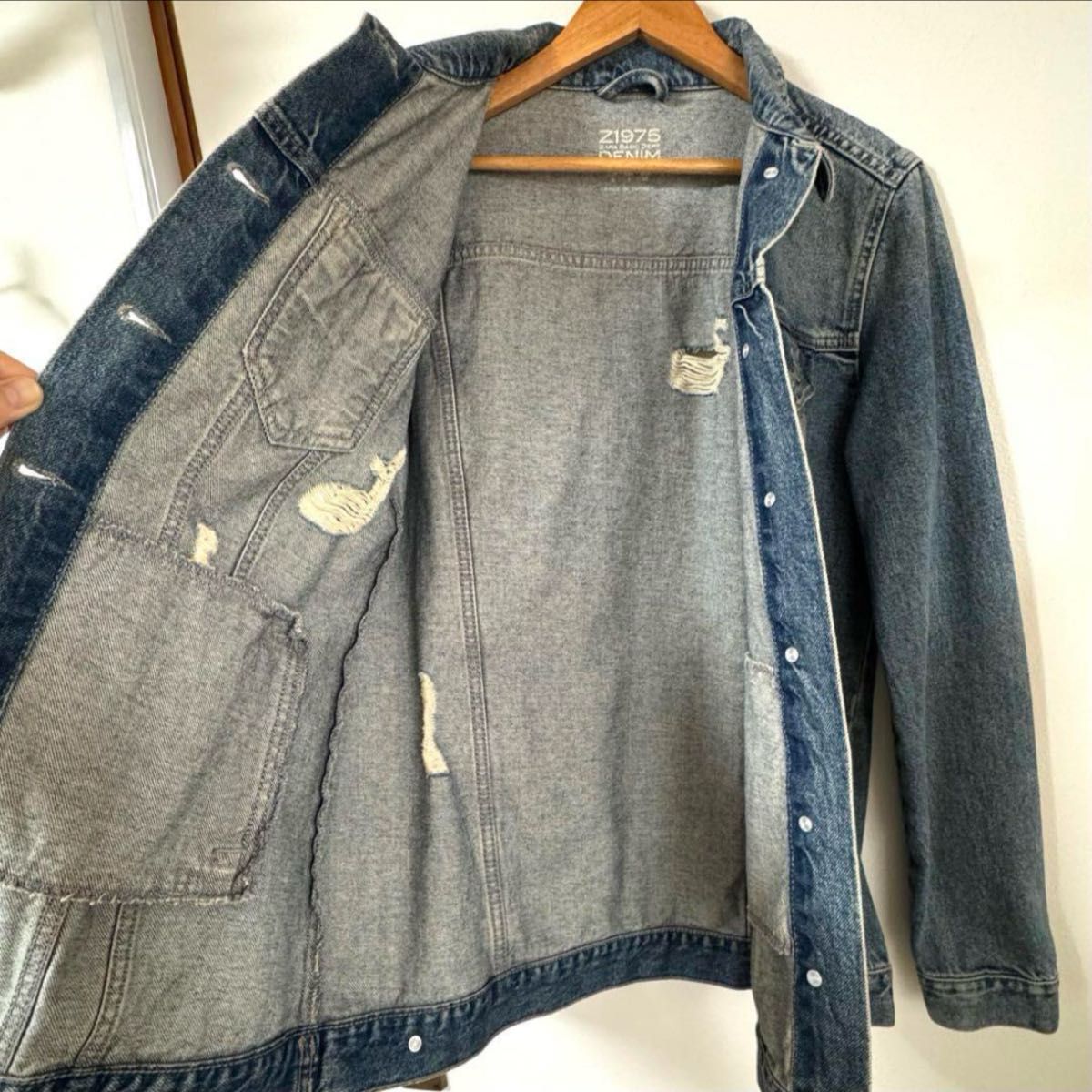 ザラ ZARA ダメージ Gジャン オーバーサイズ デニム ジャケット ザラ ZARA ダメージ Gジャン オーバーサイズ デニム ジャケット