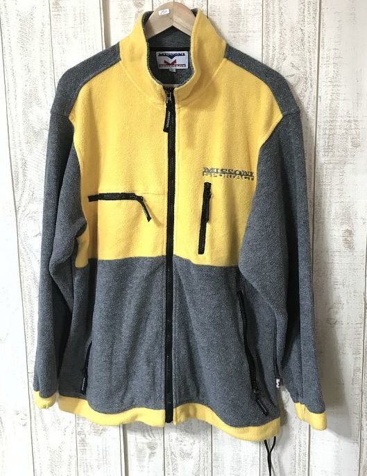  new arrivals *[ fleece jacket ]MISSONI Missoni bai color M yellow × gray Vintage 
