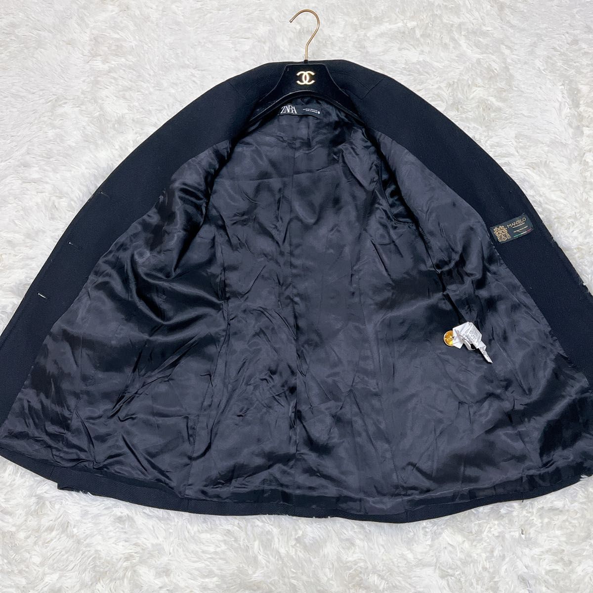 ZARA ザラ ウール ブレンド ボタン ケープ コート ジャケット ZARA ザラ ウール ブレンド ボタン ケープ コート ジャケット