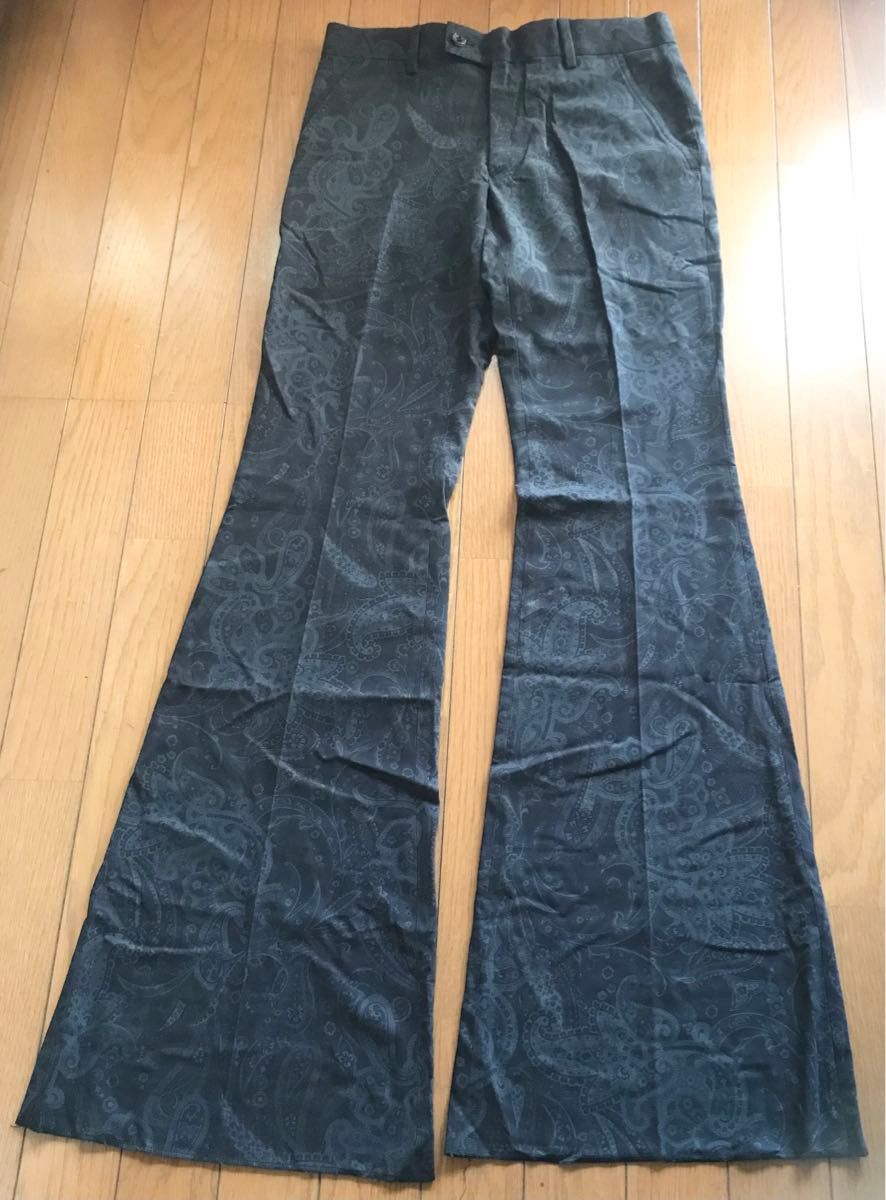 中古 TORNADO MART ペイズリー柄 レースアップ フレアパンツ 中古 TORNADO MART ペイズリー柄 レースアップ フレアパンツ