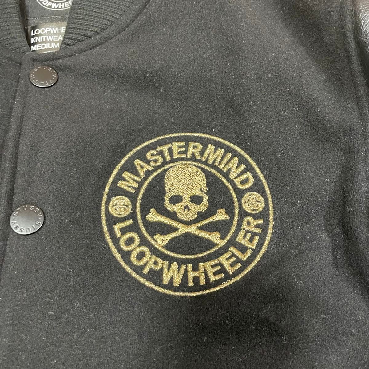 Mastermind × Loopwheeler × STUSSY コラボ スタジャン Mastermind × Loopwheeler × STUSSY コラボ スタジャン