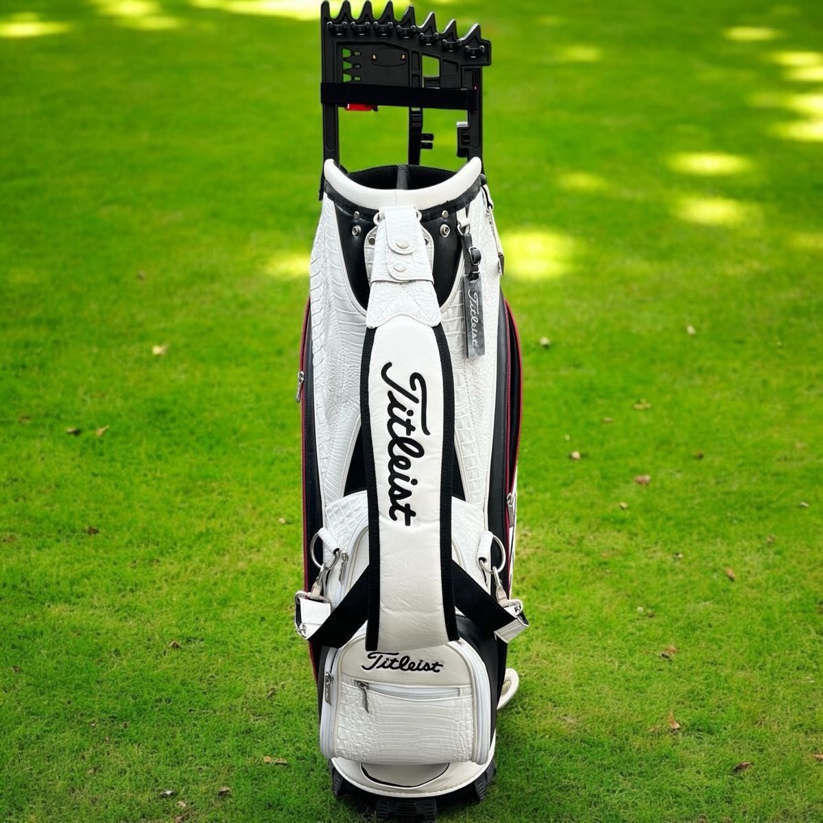タイトリストキャディバッグクロコ型押し Titleist レア 希少品 タイトリストキャディバッグクロコ型押し Titleist レア 希少品