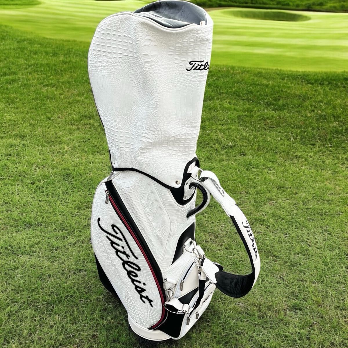 タイトリストキャディバッグクロコ型押し Titleist レア 希少品 タイトリストキャディバッグクロコ型押し Titleist レア 希少品