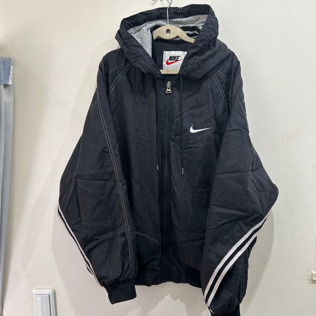 80〜90S NIKE ナイキ ブラック ナイロンジャケット ナイロン 80〜90S NIKE ナイキ ブラック ナイロンジャケット ナイロン