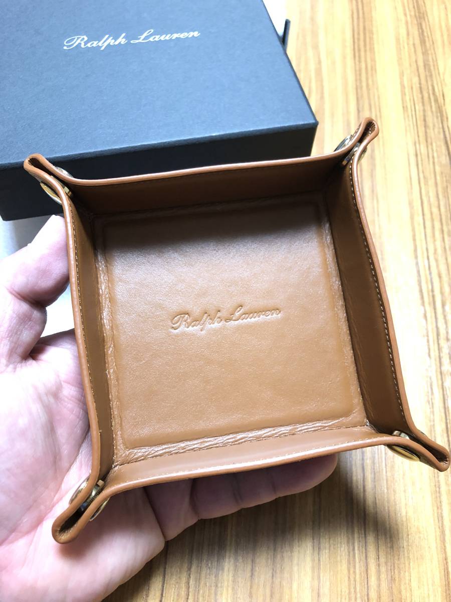 [ records out of production / hard-to-find ] sense eminent *RALPH LAUREN highest rank PURPLE LABEL rare * limited goods car f leather original BOX entering top class leather tray *RRL