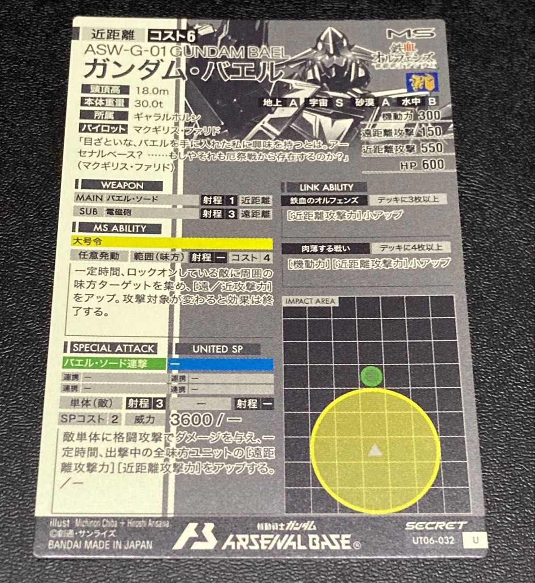 ガンダムアーセナルベース UNITRIBE 6弾 SEC ガンダム・バエル ガンダムアーセナルベース UNITRIBE 6弾 SEC ガンダム・バエル