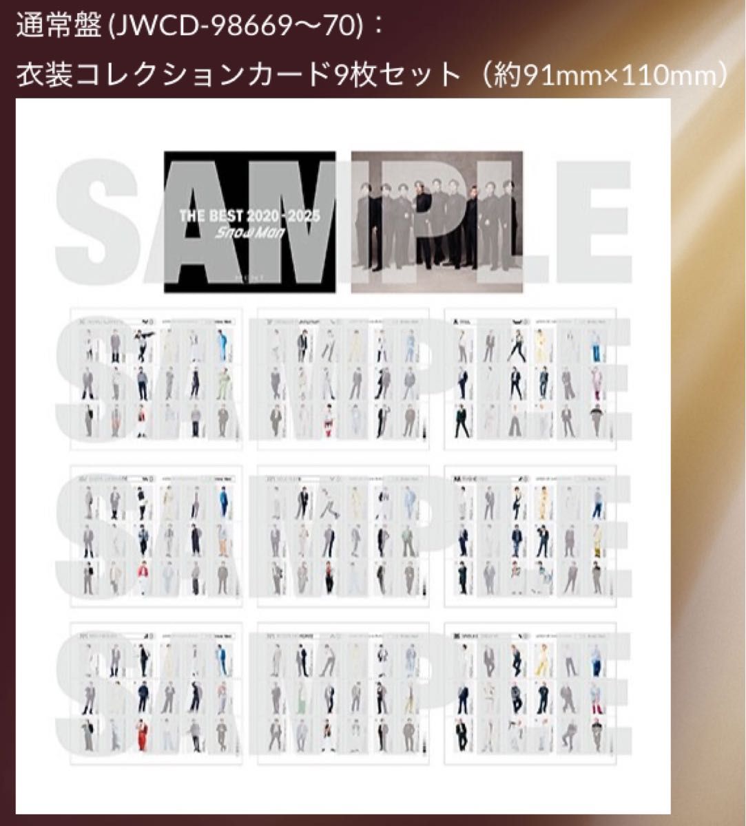 Snow Man 甦ら 2020-2025 ミニトートバック、衣装コレクションカード Snow Man 甦ら 2020-2025 ミニトートバック、衣装コレクションカード