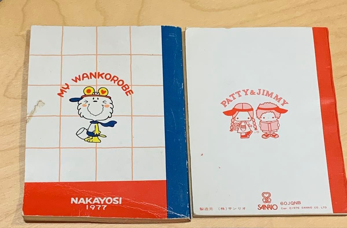 昭和レトロ】懐かしいポップなメモ帳2冊(パディ&ジミー わん 昭和レトロ】懐かしいポップなメモ帳2冊(パディ&ジミー わん