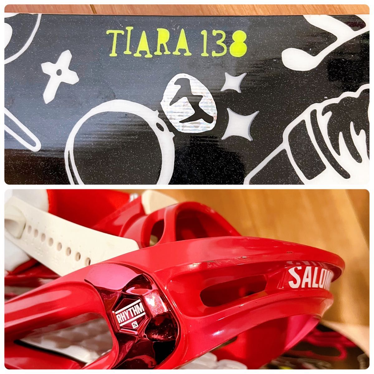 ワックス済 サロモン スノボセット 138cm スノーボード Salomon ボード ビンディング TIARA RHYTHM ワックス済 サロモン スノボセット 138cm スノーボード Salomon ボード ビンディング TIARA RHYTHM