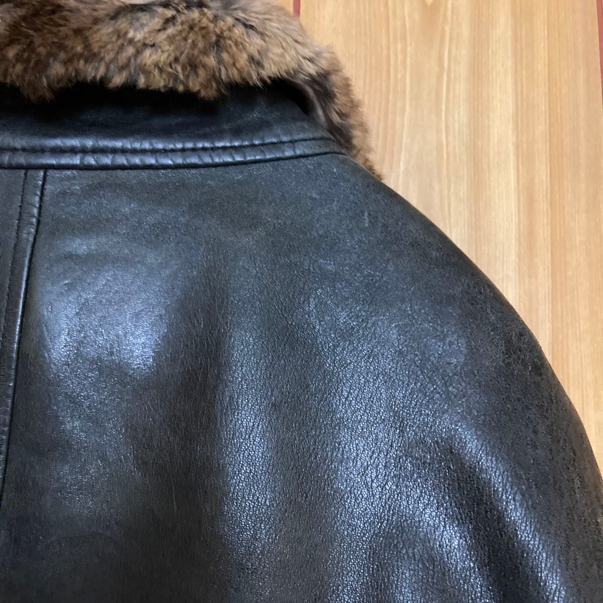 希少 SHELLAC シェラック 総裏ラビットファー ライダース B3 希少 SHELLAC シェラック 総裏ラビットファー ライダース B3