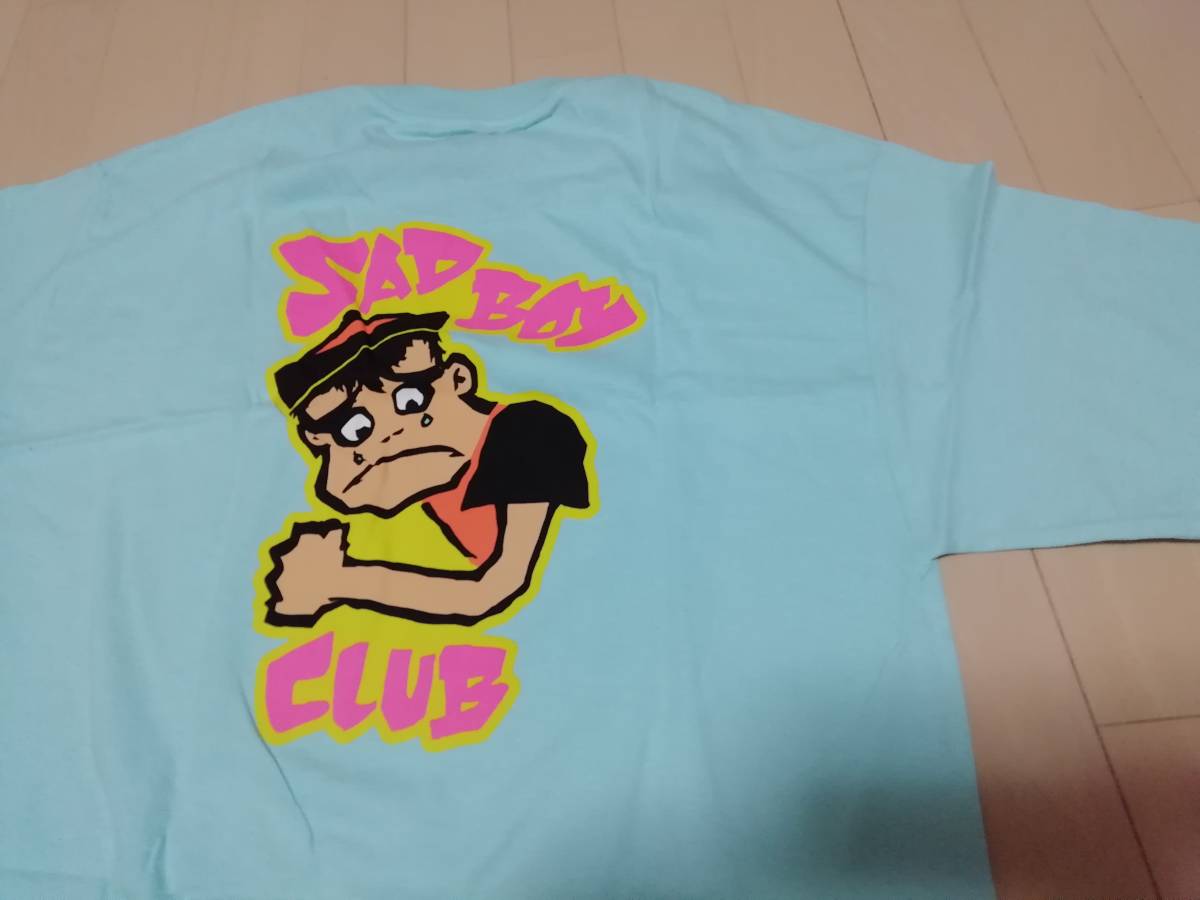 即決送込未使用 L GIRL skatedoard life's a beach bad boy club パロディ sad boy club ガール ライフズアビーチ Tee T-shirt Tシャツ_画像1