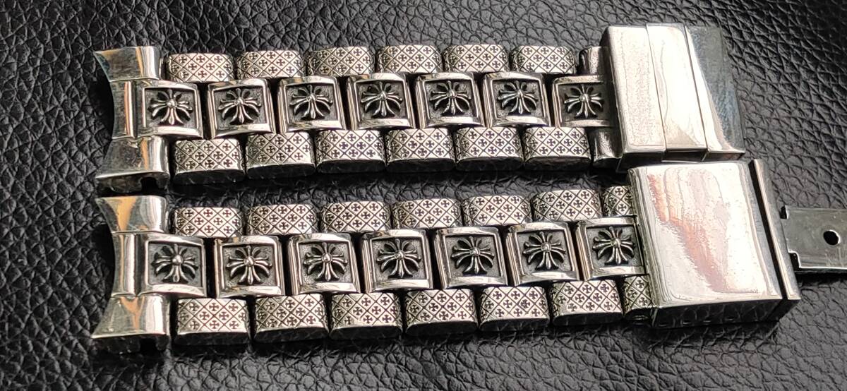 クロムハーツ silver925 レア CHプラスフラットウォッチブレス クロムハーツ silver925 レア CHプラスフラットウォッチブレス