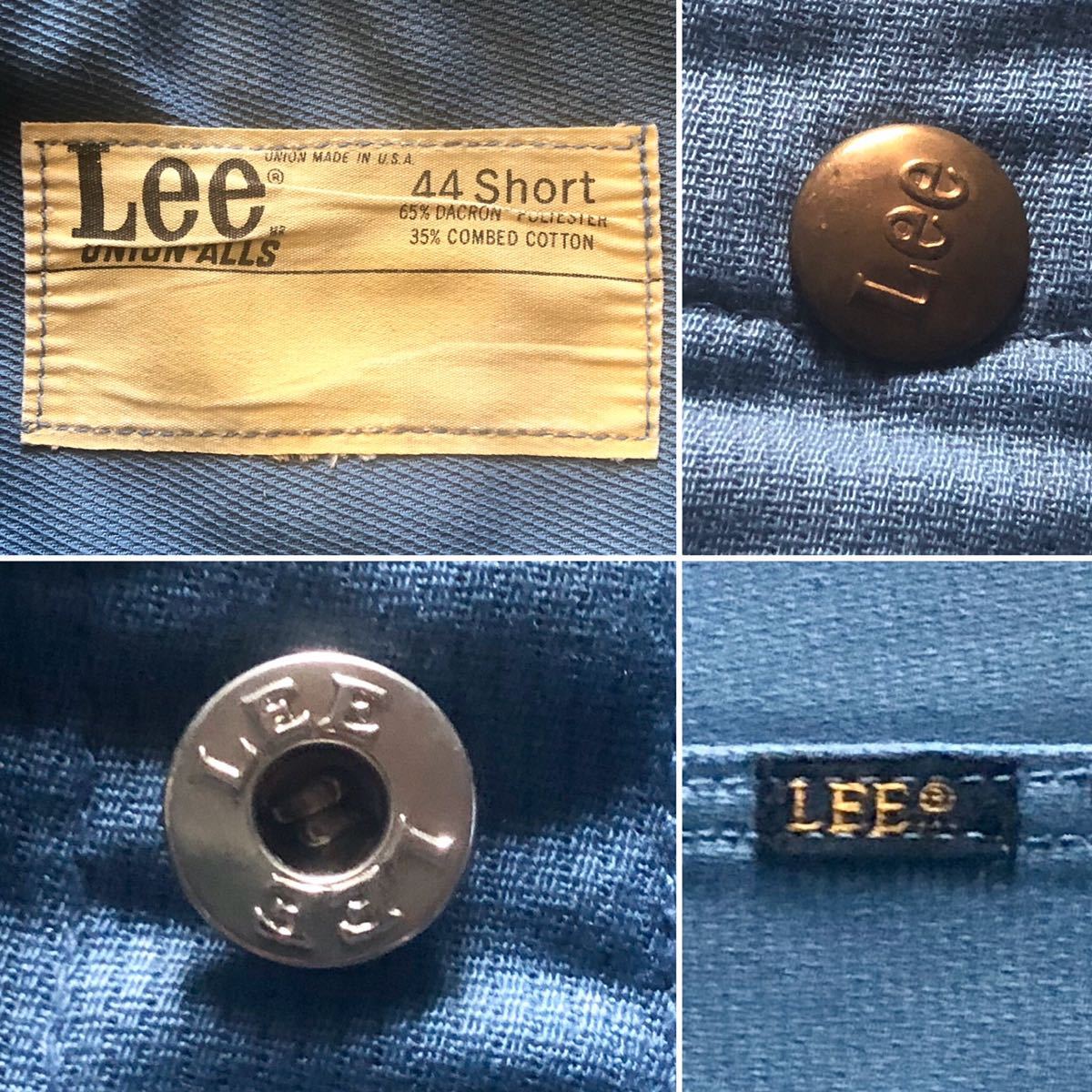 1970s Lee ピケ ツナギ Made in USA. Size 44