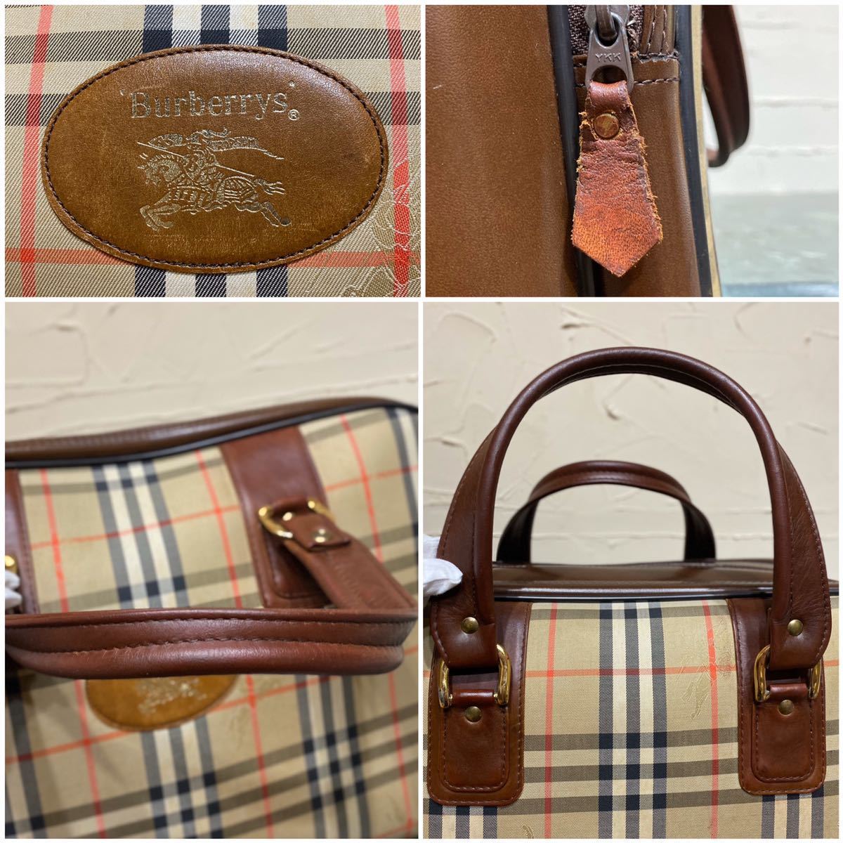  редкий дизайн VINTAGE OLD Burberrys сумка "Boston bag" портфель путешествие сумка Vintage сумка Burberry znoba проверка ручная сумочка 