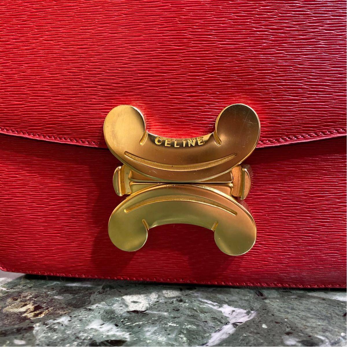 激レア 希少カラー 美品 VINTAGE OLD CELINE 2WAYショルダーバッグ