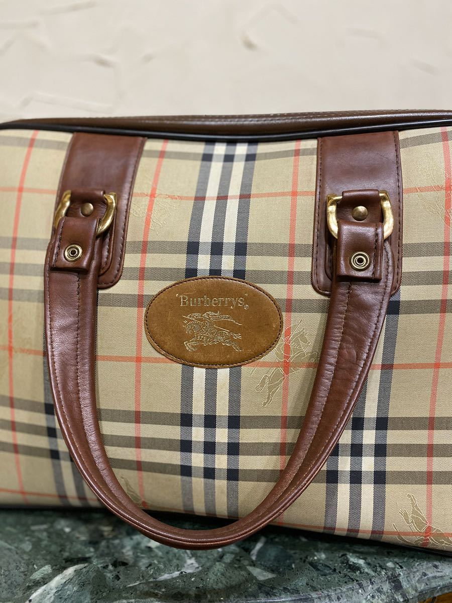  редкий дизайн VINTAGE OLD Burberrys сумка "Boston bag" портфель путешествие сумка Vintage сумка Burberry znoba проверка ручная сумочка 