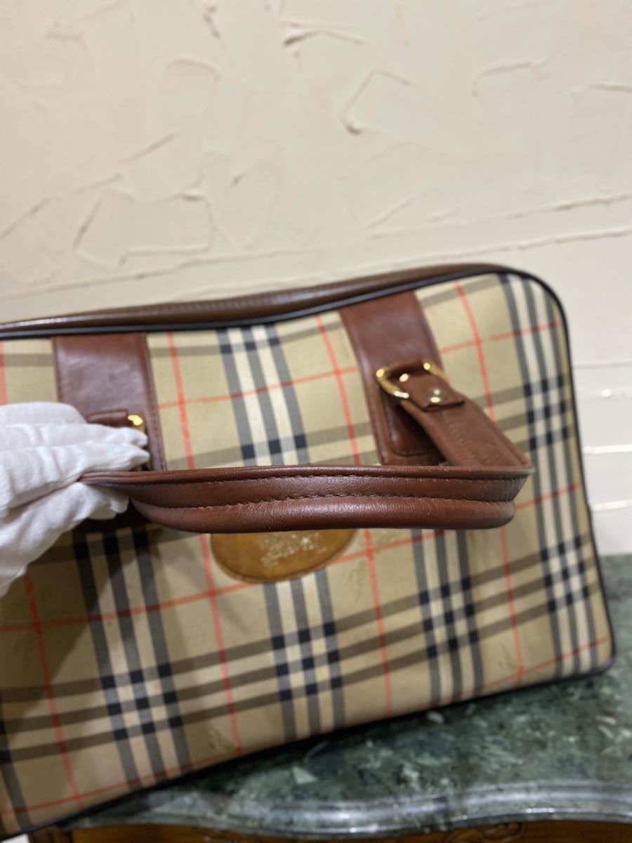  редкий дизайн VINTAGE OLD Burberrys сумка "Boston bag" портфель путешествие сумка Vintage сумка Burberry znoba проверка ручная сумочка 