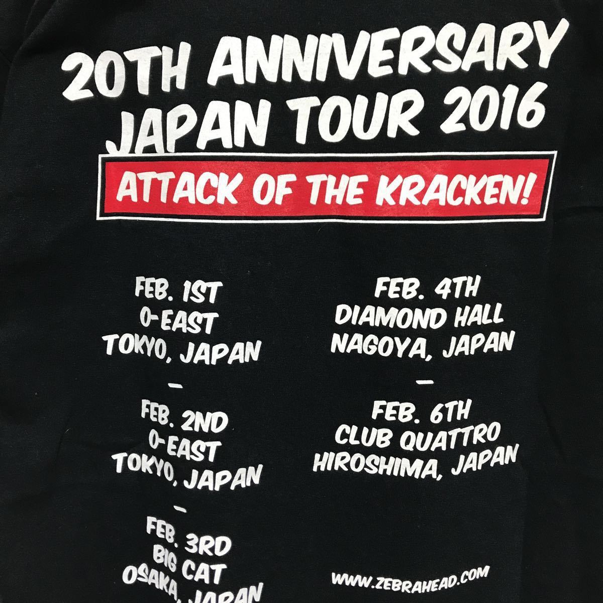 [即決古着]ZEBRHEAD/ゼブラヘッド/20TH ANNIVERSARY JAPAN TOUR 2016/結成20周年ジャパンツアーTシャツ/バンドT/ブラック/GILDAN製/Lサイズ_画像4