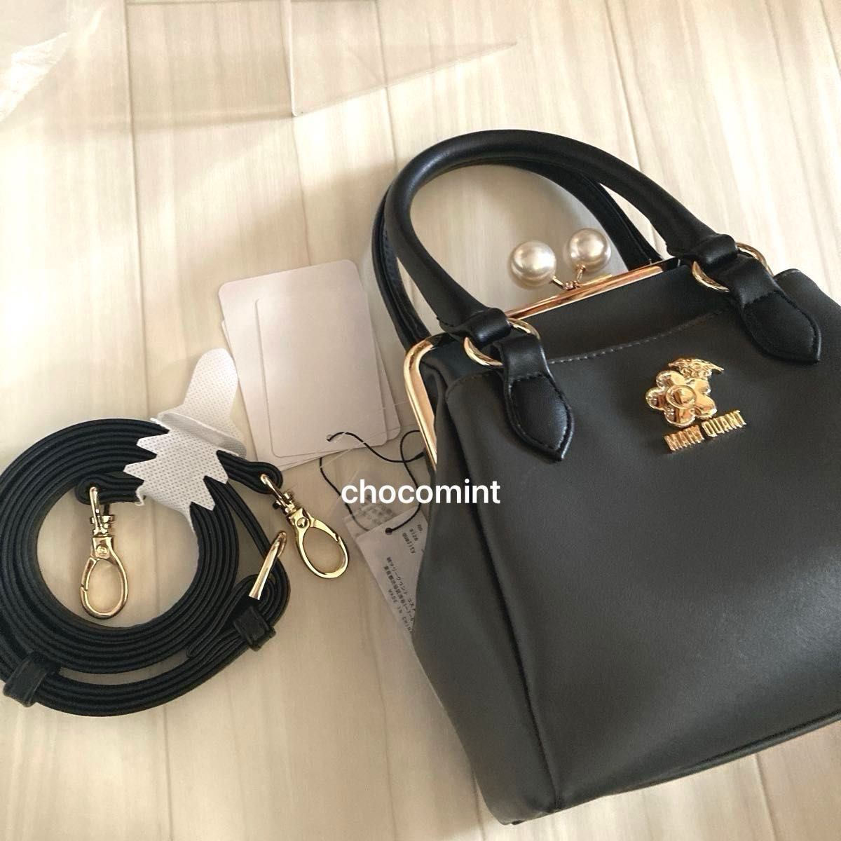 新品未使用 《KUROMI×MARY QUANT 》パールガマ口 2WAYミニトート 新品未使用 《KUROMI×MARY QUANT 》パールガマ口 2WAYミニトート