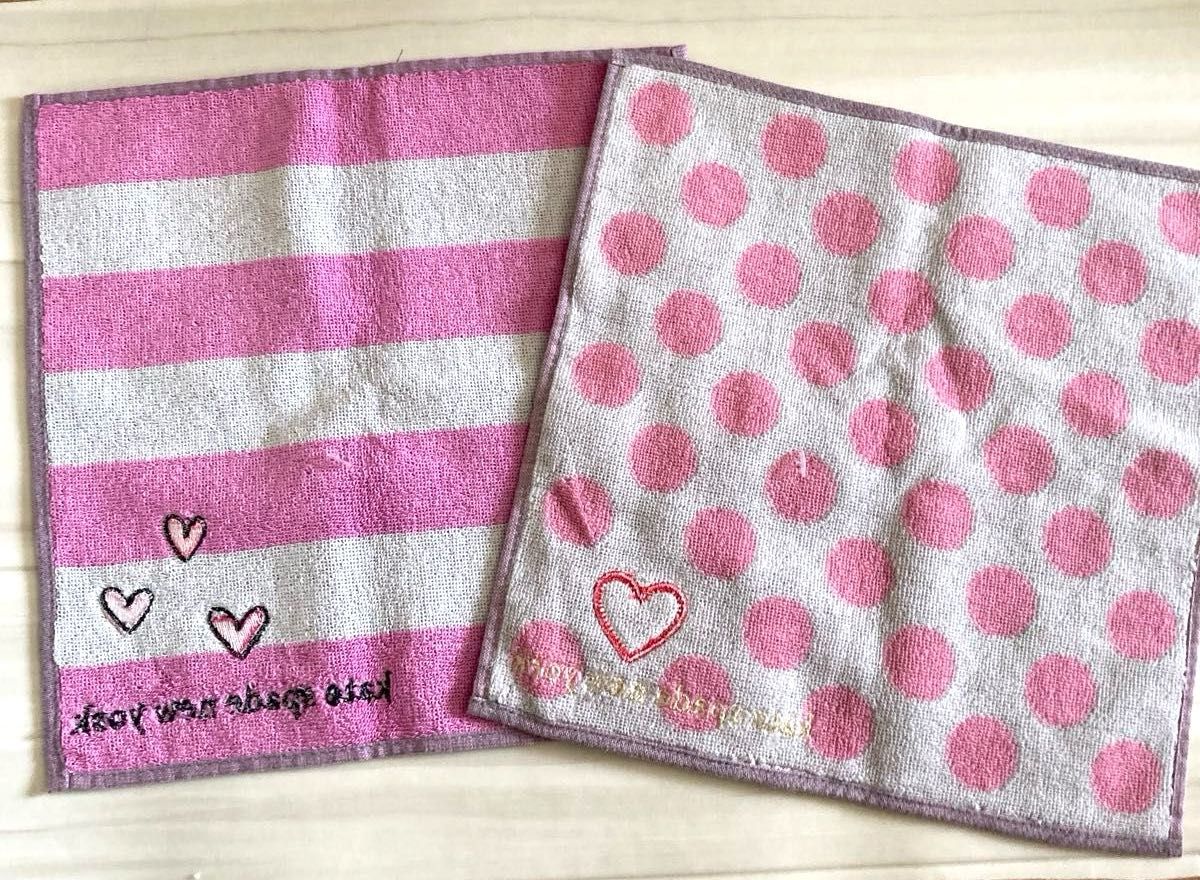 katespade newyork ケイトスペード タオルハンカチ2枚セット katespade newyork ケイトスペード タオルハンカチ2枚セット