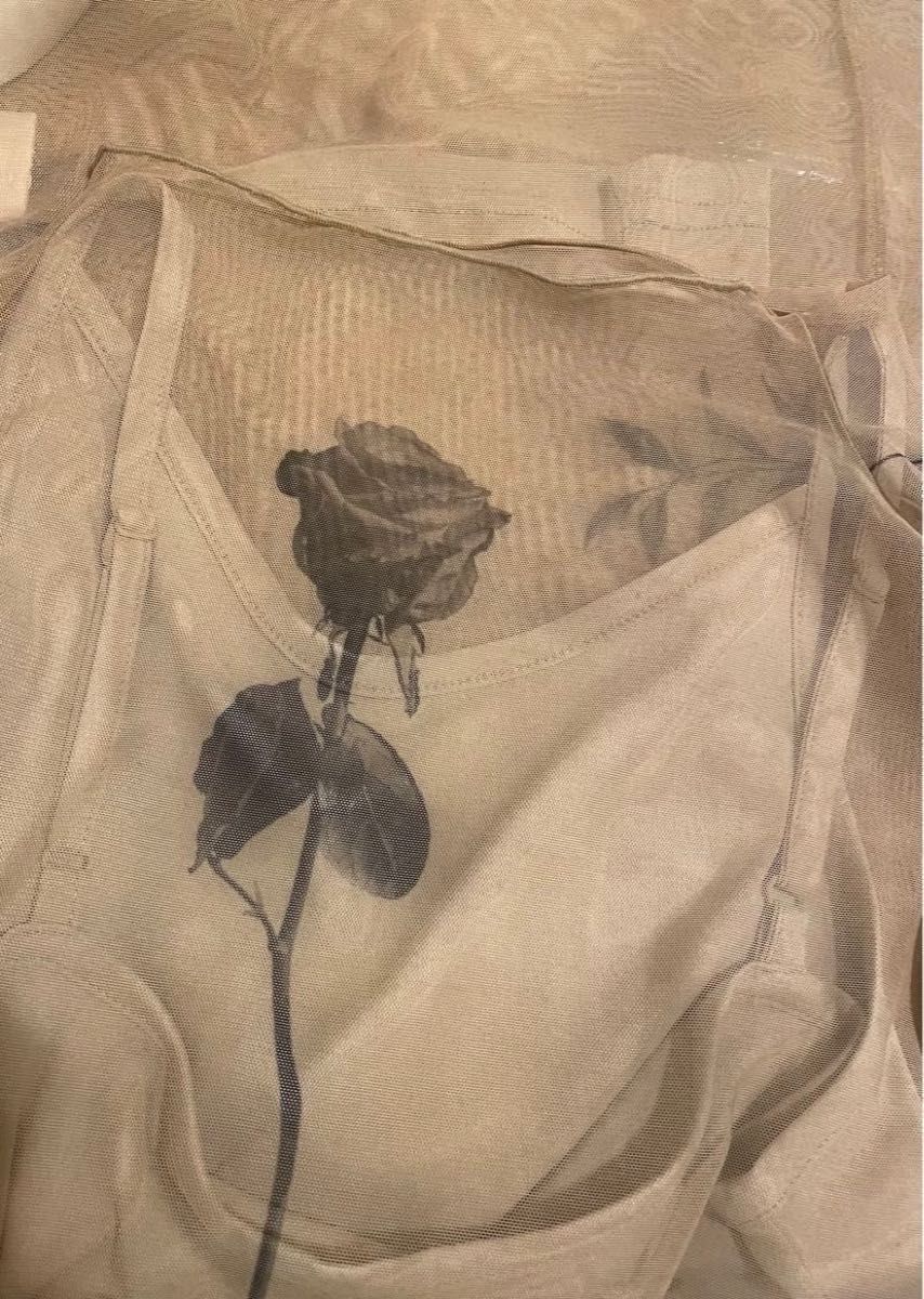 アメリ MEDI FLOWER TATTOO SHEER TOP タトゥートップス アメリ MEDI FLOWER TATTOO SHEER TOP タトゥートップス