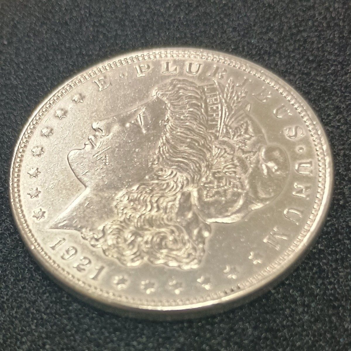 1921年製 モルガンダラー銀貨 USA 1ドル硬貨ミントマークなし 1921年製 モルガンダラー銀貨 USA 1ドル硬貨ミントマークなし