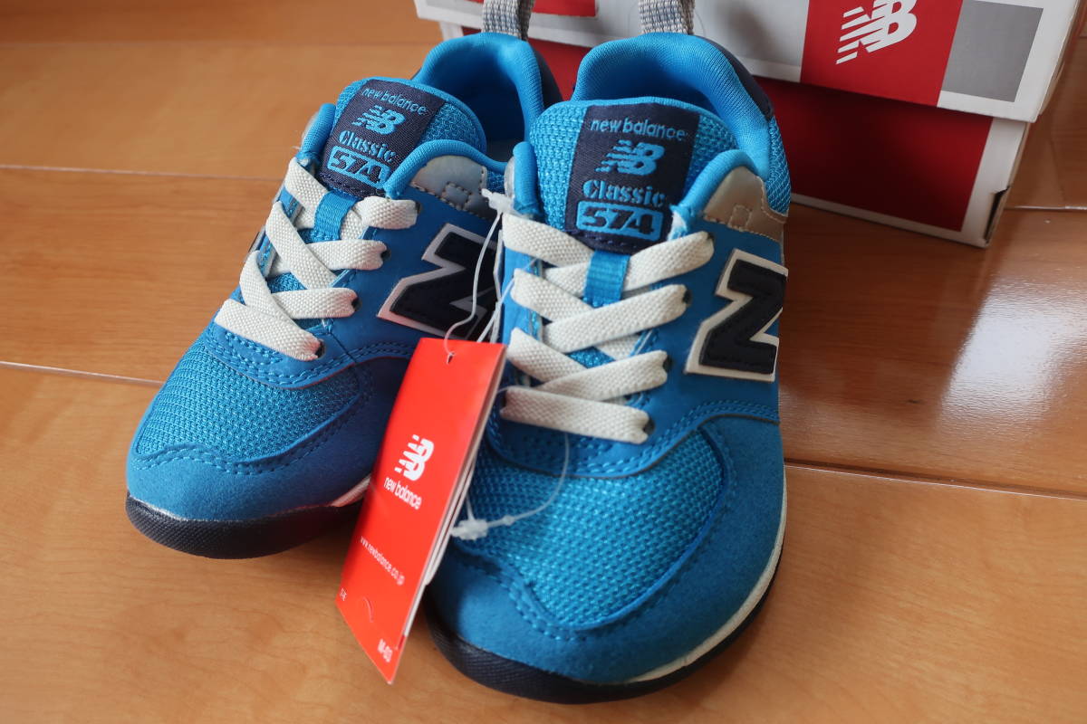  new goods tag attaching [ New balance newbalance]KS574SBI Kids shoes sneakers 15cm