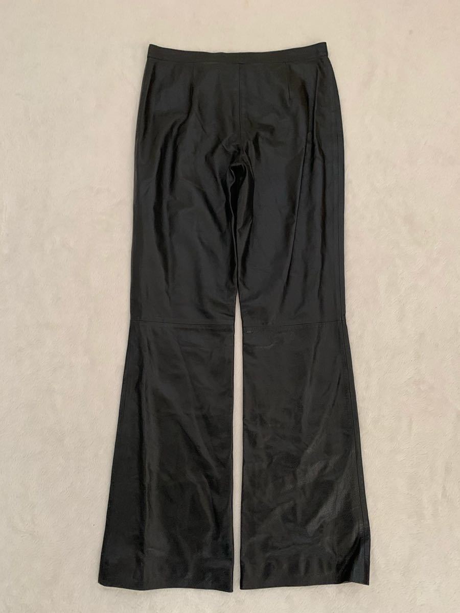 emanuel ungaro top class ram leather pants size38 black Italy made domestic regular emanyu L Ungaro beautiful goods sheep leather 