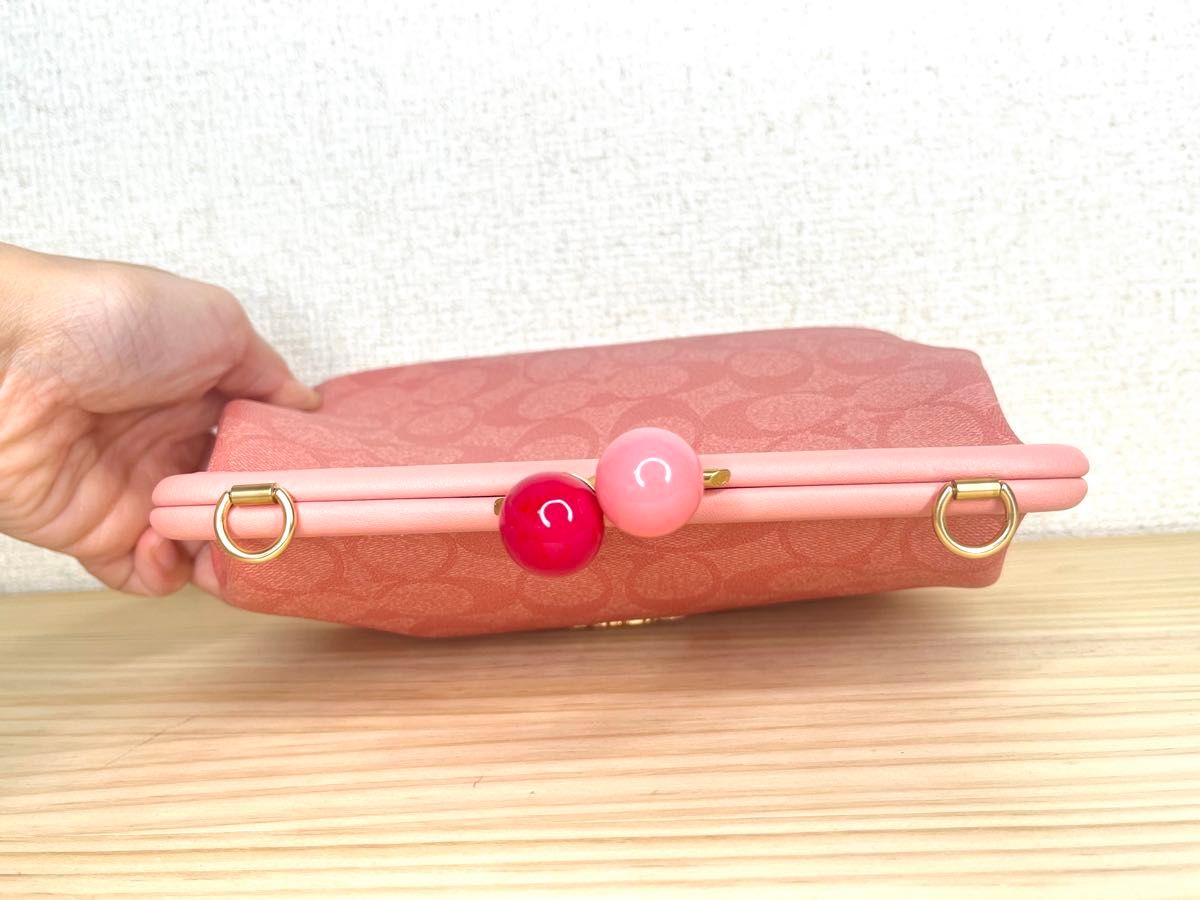 タグ付き未使用 COACH コーチ がま口 ショルダーバッグ 鞄 タグ付き未使用 COACH コーチ がま口 ショルダーバッグ 鞄