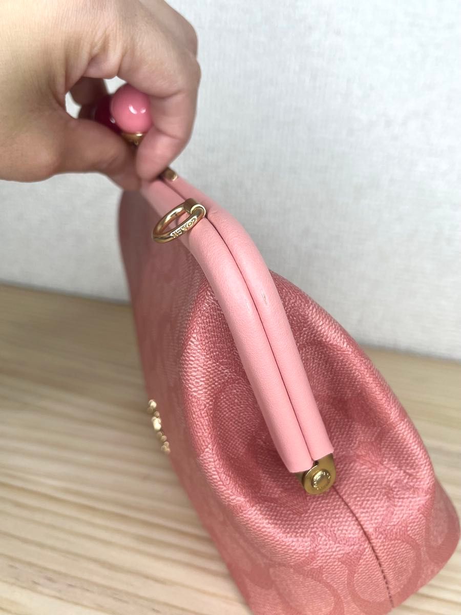タグ付き未使用 COACH コーチ がま口 ショルダーバッグ 鞄 タグ付き未使用 COACH コーチ がま口 ショルダーバッグ 鞄