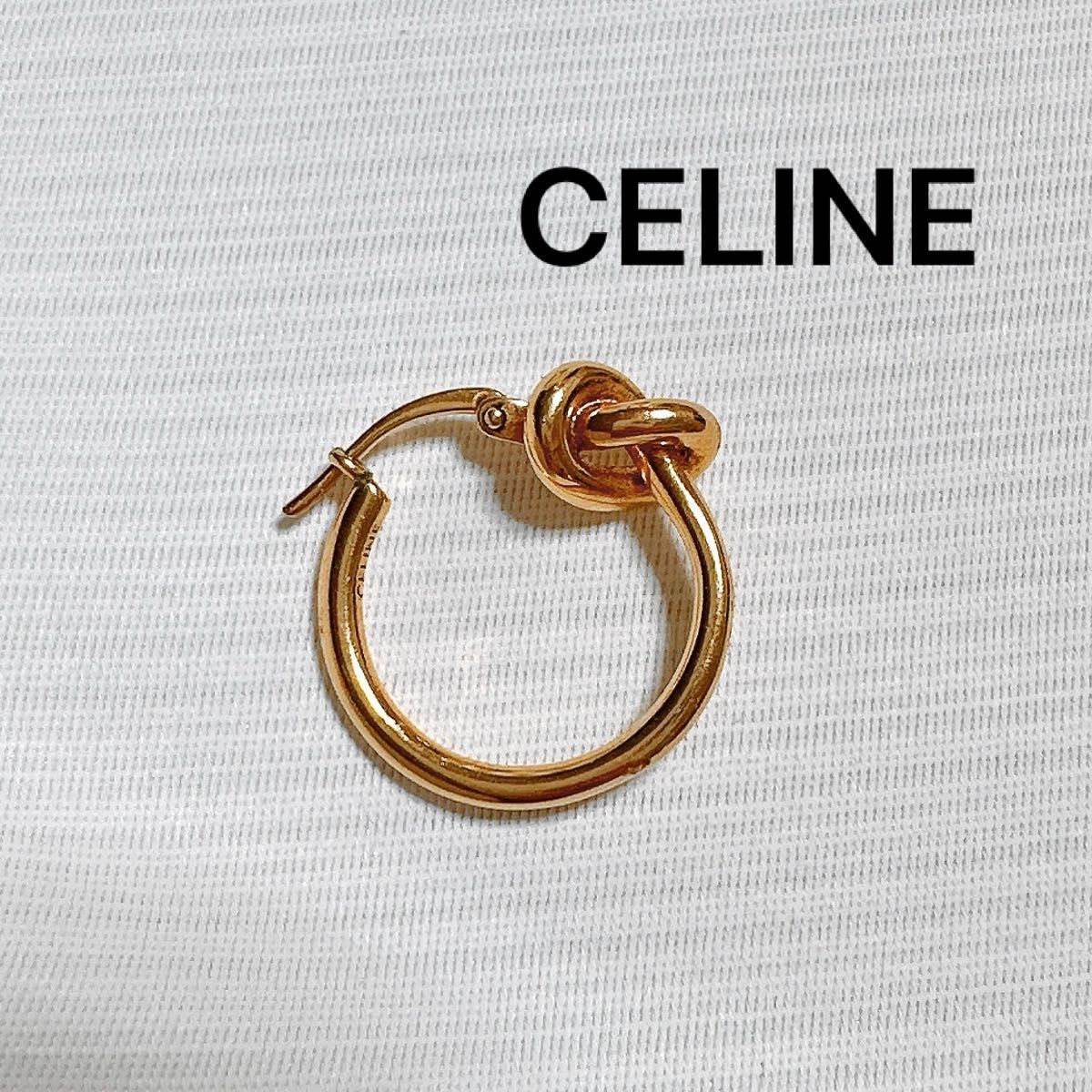CELINE セリーヌ ノット スモールフープ ピアス イヤリング 片耳 CELINE セリーヌ ノット スモールフープ ピアス イヤリング 片耳