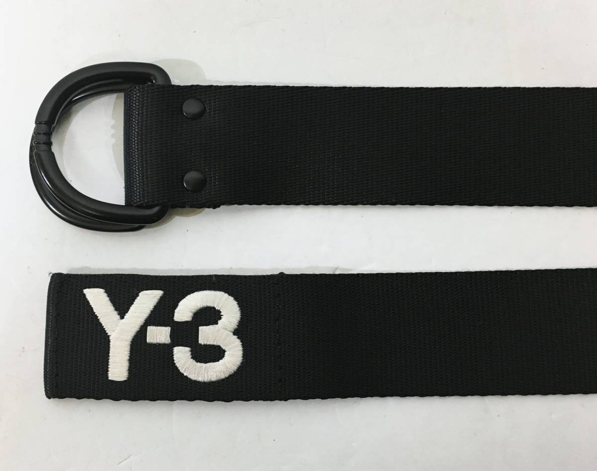 送料無料 Y-3 ワイスリー adidas Yohji Yamamoto リングベルト ブラック L 130cm アディダス ヨウジヤマモト ロゴ刺繍_画像5