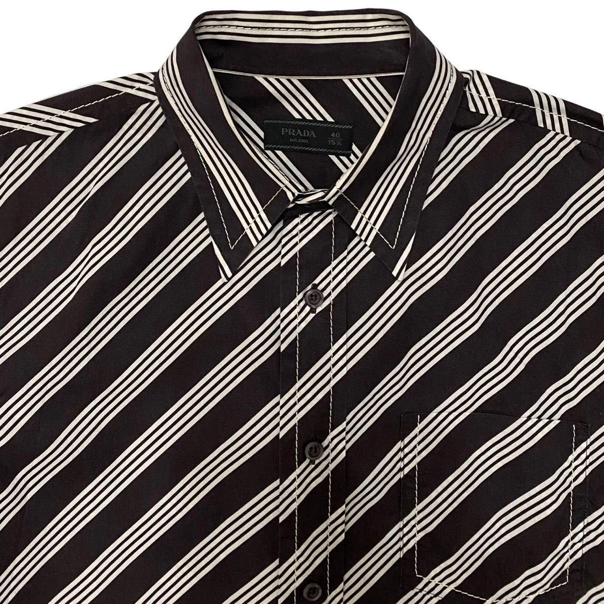 PRADA プラダ アーカイブ 15ss ステッチワーク 柄 長袖 ボタン PRADA プラダ アーカイブ 15ss ステッチワーク 柄 長袖 ボタン