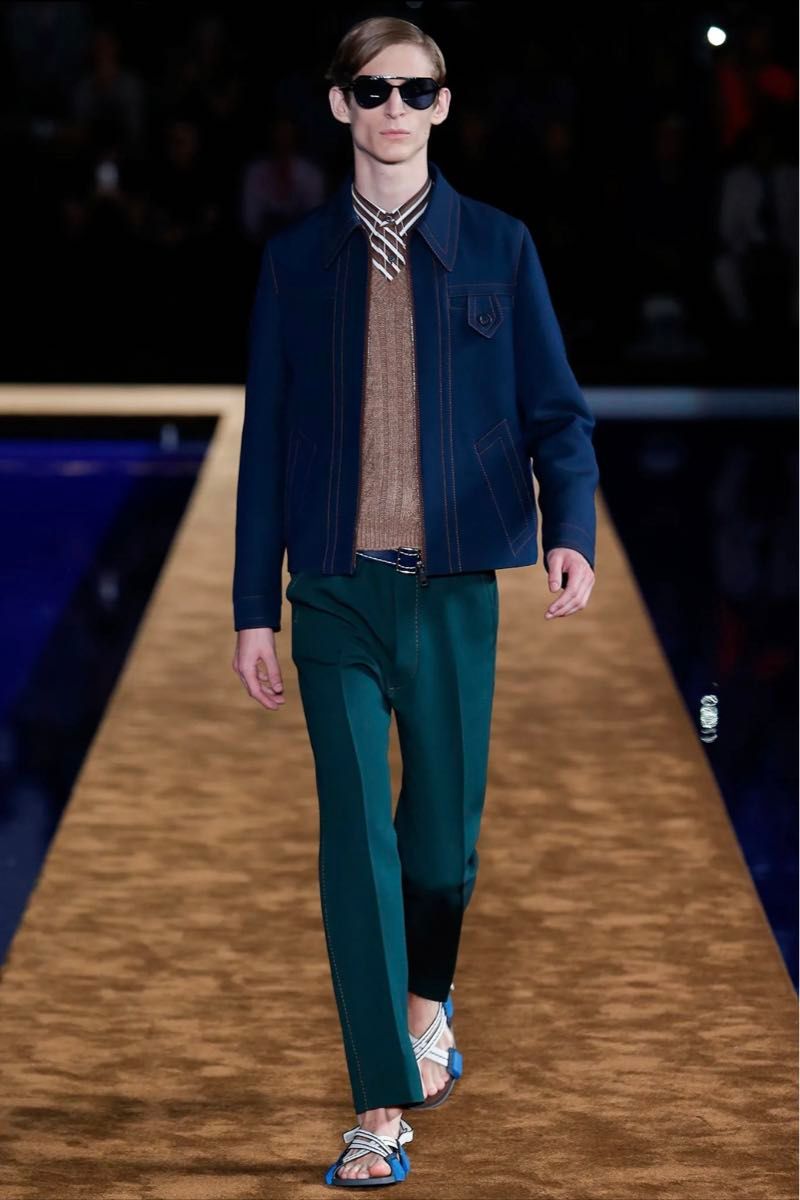 PRADA プラダ アーカイブ 15ss ステッチワーク 柄 長袖 ボタン PRADA プラダ アーカイブ 15ss ステッチワーク 柄 長袖 ボタン